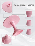 3 Pcs Pink Cake Stand Set Round Plastic Cupcake Stand Holder Dessert Table Display Set, Dessert Serving Platter for Tea Party, Birthday, Wedding, Baby Shower - Image 3
