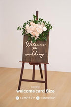 2pcs Babypink Deluxe Welcome Sign Artificial Flowers Wedding Backdrop Garland Hanging Floral Arrangements for Ceremony Reception Entryway Board Sweetheart Table - Image 4