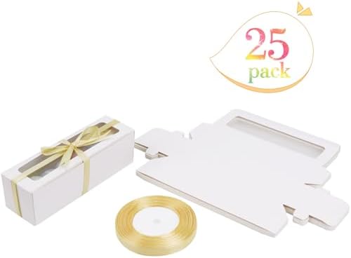NPLUX Bundle of Gold Bakery Boxes and White Macaron Boxes for Birthday Baby Shower Party - Image 3