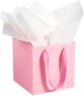 AZOWA Pink Square Gift Bags with Tissue - 12 Inch Paper Bags with Handles Birthday Party Favor Christmas Wedding Gift Box Flowers Decoration (10 PCS, 12x12x12 in) by AZOWA