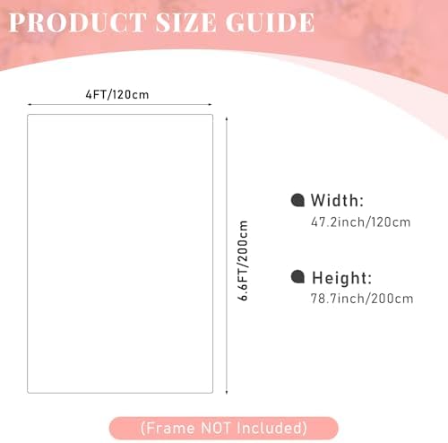 6.6FT x 4FT Light Pink Square Backdrop Arch Cover Double-Sided Spandex Arch Covers Fitted Wedding Arch Stand Cover Stretchy Backdrop for Balloon Arches Birthday Baby Shower Party Banquet Decorations - Image 3