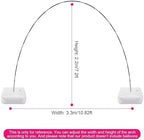 Balloon Arch Stand Kit, Adjustable Frame with 15 Fiber Poles, 50 Clips, Air Pump, for Birthday, Wedding, Baby Shower - Image 3