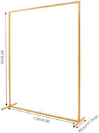 6.6ftx5ft Backdrop Stand, Portable Pipe and Drape Backdrop Stand for Parties Silver Wedding Garden Balloon Arch Frame for Wedding Birthday Parties Banquets Background Decor (4.9x 6.6ft) - Image 2