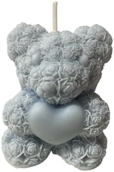 12 Baby Shower Favors Bear Scented Handmade Bear Shaped Candles Bulk for Baby Shower Boys Girls Wedding Gender Reveal Party Guest (Blue,Pink) - Image 2
