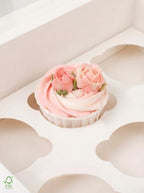 qiqee Auto-pop Up Cupcake Boxes with Window White 40PCS 12 Count Cupcake Box 13"x10"x3.5" Cupcakes Carrier, 12 Cupcake Containers with 2 rolls of pink ribbons - Image 3