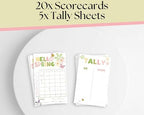 Spring Bunco Scorecard Set - Name Tags And Bunco Party Accessories - Image 4