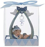 Keepsake Figurine 12 pcs Baby Boy Sleeping Under Blue Pacifier | Awesome Decorations or Party Favors | for Pregnancy Announcements, Gender Reveals, Birthday and Special Celebrations by MEGA+FAVORS