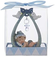 Keepsake Figurine 12 pcs Baby Boy Sleeping Under Blue Pacifier | Awesome Decorations or Party Favors | for Pregnancy Announcements, Gender Reveals, Birthday and Special Celebrations by MEGA+FAVORS