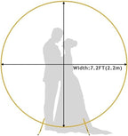 Wokceer Round Backdrop Stand 7.2FT Gold Metal Circle Balloon Arch Frame - Image 4