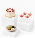 Buffet Risers, 3 Pcs White Square Acrylic Stands for Party & Events by WelcometoOubou