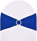 50pcs Spandex Sashes for Chair Wedding Party Banquet Decoration Stretch Chair Sashes Bows Chair Bands with Buckle for Wedding Hotel Banquet Birthday Party Decorations(Royal Blue) by SweetEasy