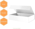 PACKHOME 6 Extra Large White Gift Boxes 17.5x11.3x4.3in with Magnetic Lids - Image 6