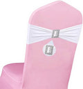 Spandex White Chair Sashes Bows 50 PCS Stretch Chair Cover Band by Unknown