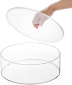 Jucoan Set of 2 Clear Acrylic Fillable Cake Stand, Cake Tier Display Stand Cupcake Stand, 12 Inch & 8 Inch Round Cylinder Display Riser for Wedding Birthday Baby Shower Party Centerpieces - Image 3