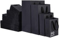 PerKoop 80 Pack Kraft Gift Bags with Handles 4 Sizes,Vertical,Black by PerKoop