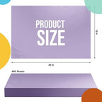 Party Solids Lavender Tissue Paper for Gift Bags 15" X 20" 480 Sheets - Image 2