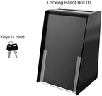 Marketing Holders 6 Pack Black Acrylic Charity Donation Ballot Box Black Acrylic with 5.5" x 8.5" Slide in Header Sign Holder Countertop Collection Contest Suggestion Bin - Image 5