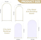 Metal Arch Backdrop Stand Set of 2 With White Cover (7.2FT+6FT) - Image 3