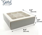 20-Ct White Treat Boxes, 6.5x6.5x1.9in, Window & Dividers - Image 3