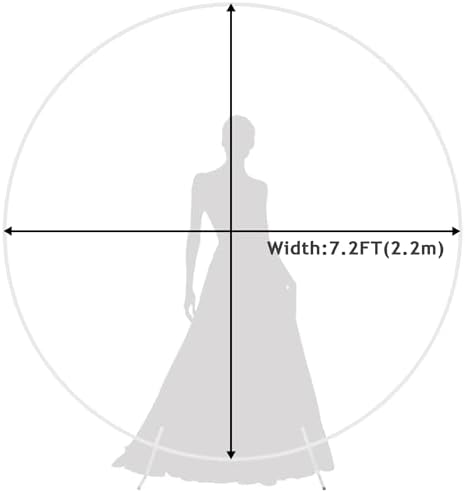 Fomcet 7.2ft Round Backdrop Stand White Circle Arch Metal Wedding Arch - Image 5