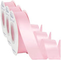 Ribbli Double Faced Light Pink Baby Pink Satin Ribbon,1” x Continuous 25 Yards,Use for Bows Bouquet,Gift Wrapping,Baby Shower,Floral Arrangement (Pack of 3) by Ribbli