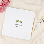 Andaz Press Personalized Wedding Guestbook with Gold Accents, Eucalyptus Stem White Guest Sign in Guest Registry 120 Pages 8.5 X 8.5 Memories Book for DIY, Scrapbook, Photo Album - Image 2