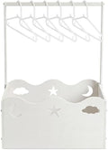 Suzile Wooden Baby Shower Crate Closet, Moon, Stars, Clouds, White by Suzile