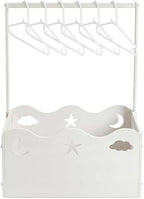 Suzile Wooden Baby Shower Crate Closet, Moon, Stars, Clouds, White by Suzile