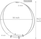 8 Pack 14 Inches Metal Double Floral Hoop Centerpieces with Stand and 38-Yard Paddle Wire Craft Centerpiece Table Decorations Wedding/Baptism/Party/Centerpiece DIY Metal Ring Table Décor, Silver - Image 4