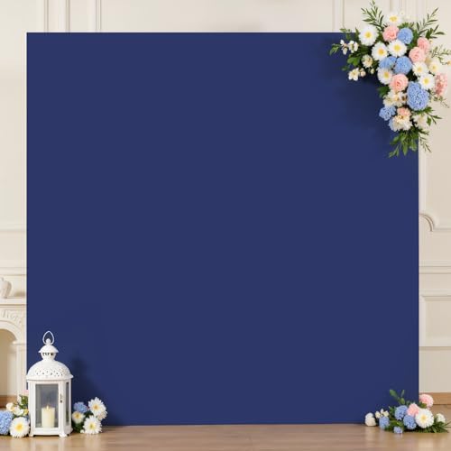 Navy Blue Square Arch Backdrop Cover 6.6x6.6FT, Double-Sided Stretchy Spandex Fabric Fits Square Arch Backdrop Stand, Navy Background Backdrop for Wedding Baby Shower Birthday Party Decorations - Image 5