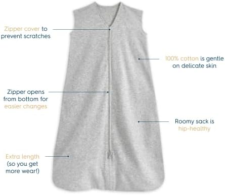 HALO SleepSack, 100% Cotton Wearable Blanket, Swaddle Transition Sleeping Bag, TOG 0.5 - Image 2