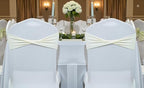 MDS Pack of 75 Spandex Chair Sashes Without Slider Buckles – Ivory - Image 6