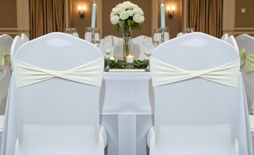 MDS Pack of 250 Spandex Chair Sashes Without Slider Buckles – Ivory - Image 6
