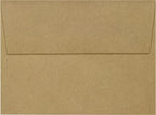 LUXPaper A7 Invitation Envelopes | Peel & Press | 5 1/4" x 7 1/4" | Grocery Bag Brown | 70lb. Text | 1,000 Qty - Image 2