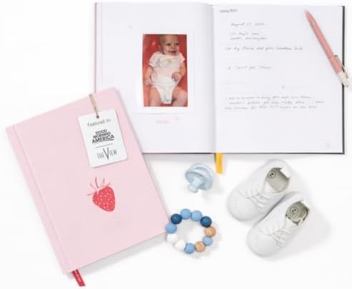 Savor | The First Five Years Baby Memory Book | Newborn Keepsake & Scrapbook Album for First Milestones with Photo Pages, Envelopes, & Labels | Gift for Pregnancy, Mother’s Day & Baby Shower (Berry) by Savor