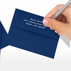 LUXPaper A2 Invitation Envelopes | Peel & Press | 4 3/8" x 5 3/4" | Navy Blue | 80lb. Text | 250 Qty - Image 6