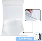 White Wedding Gift Box with Magnetic Lid for Presents, 13.85"x8.35"x4.45" - Image 3