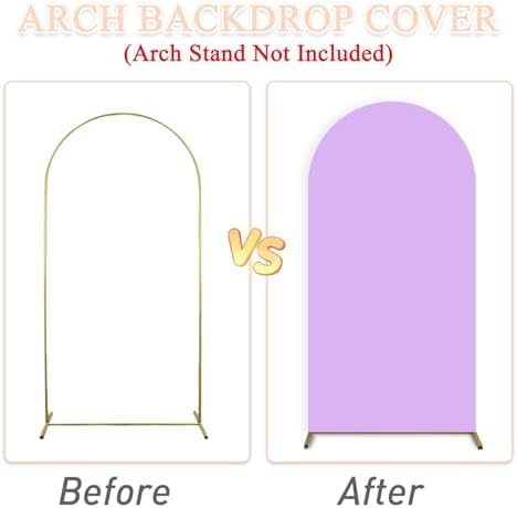 Arch Covers Stretchy Backdrops Set of 3 Wedding Arch Backdrop Cover 7.2FT 6.6FT 6FT Rainbow Arched Stand Cover Chiara Backdrop Covers Arches Spandex for Baby Shower Graduation Wedding Arches Decor - Image 5