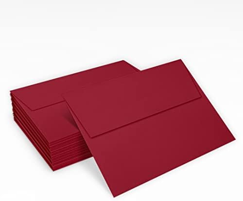 LUXPaper A7 Invitation Envelopes | Peel & Press | 5 1/4" x 7 1/4" | Garnet Red | 80lb. Text | 250 Qty - Image 5