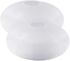 White Oval Paper Lanterns, 22in Large Hanging Paper Lantern Shade, 2 Pack by Qiokhgi