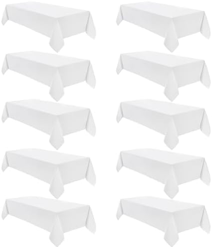 VidaFete Classic Series 10 Pack 60x120inch White Rectangle Tablecloth by VidaFete