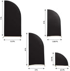 Efavormart Set of 4 Black Spandex Half Moon Arch Covers, Custom Fit Chiara Backdrop Slipcovers 2.5ft-7ft for High-Contrast Modern Galas and Studio Sets - Image 3