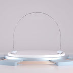 Detachable Balloon Arch Stand Kit with Base, White Steel Xmas Halloween by Unknown