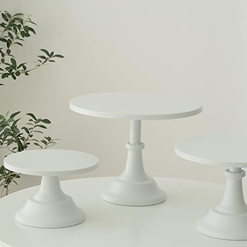 3-Set Cake Stands, White Dessert Display Plate Cupcake Stands for Baby Shower Wedding Birthday Party Celebration Home Decor - Image 6