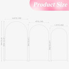 Wokceer Wedding Arch Backdrop Stand 8FT,7.2FT,6.6FT White Metal Arch Stand - Image 2