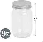 Small Clear Plastic Jars with Silver Lid – 12 Pieces - Image 3