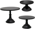 3-Set Cake Stands, Black Dessert Display Plate Cupcake Stands for Baby Shower Wedding Birthday Party Celebration Home Decor by FEOOWV