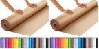 PerkHomy 36" x 2,400" (200') Brown Kraft Paper Roll for Craft Bulletin Board Paper Art Table Covering Crafting Gift Wrapping Bouquet Packing Parcel 70GSM 50LB (Brown, 36" x 200') (Pack of 2) by PerkHomy