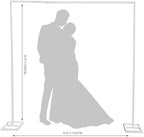 Wedding Arch Backdrop Stand Square 8 x 8 FT for Ceremony Metal Balloon Arch Frame for Wedding Birthday Party Garden Arbor Anniversary Event Baby Shower Photo Booth Background Decoration - Image 2