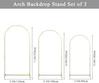 Gawicpy Wedding Arch Backdrop Stand Set Metal Arch Backdrop Stand with Wedding Arch Cover, Wedding Balloon Arch Backdrop Stand for Birthday, Baby Shower, Anniversary (White, 5.9FT+6.6FT+7.2FT) - Image 7
